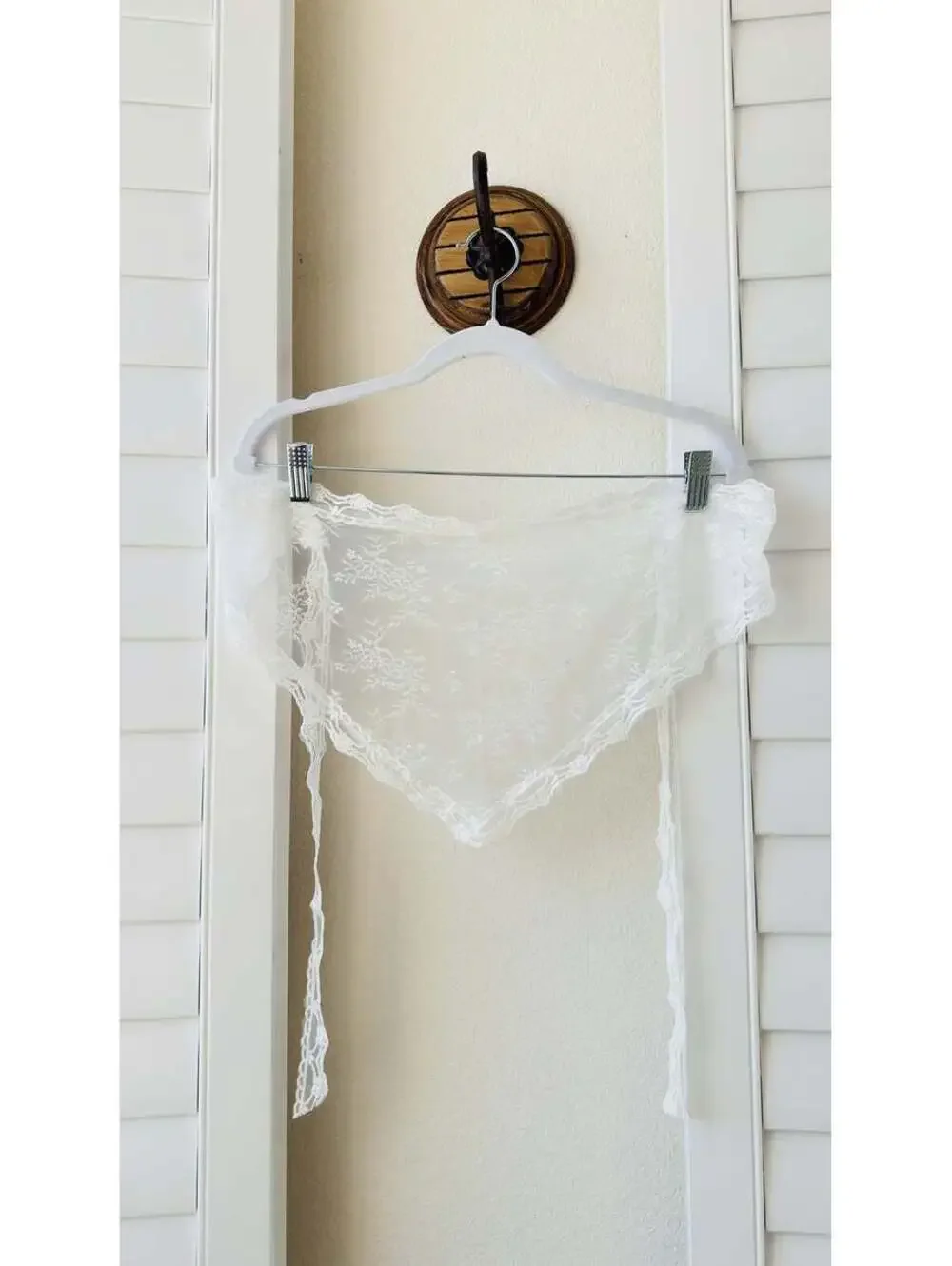 Floral Lace Triangle Hair Scarf Bandana